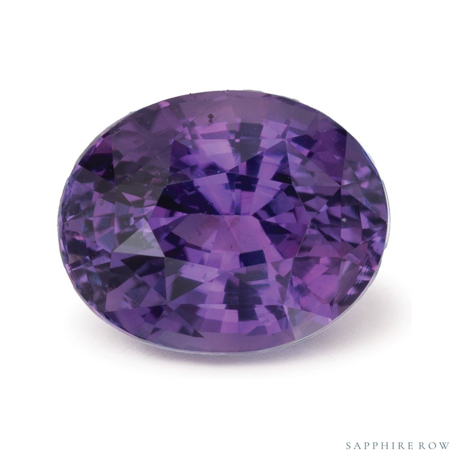 2.51 ct natural purple sapphire from Sri Lanka, oval cut | Sapphire Row · cut4