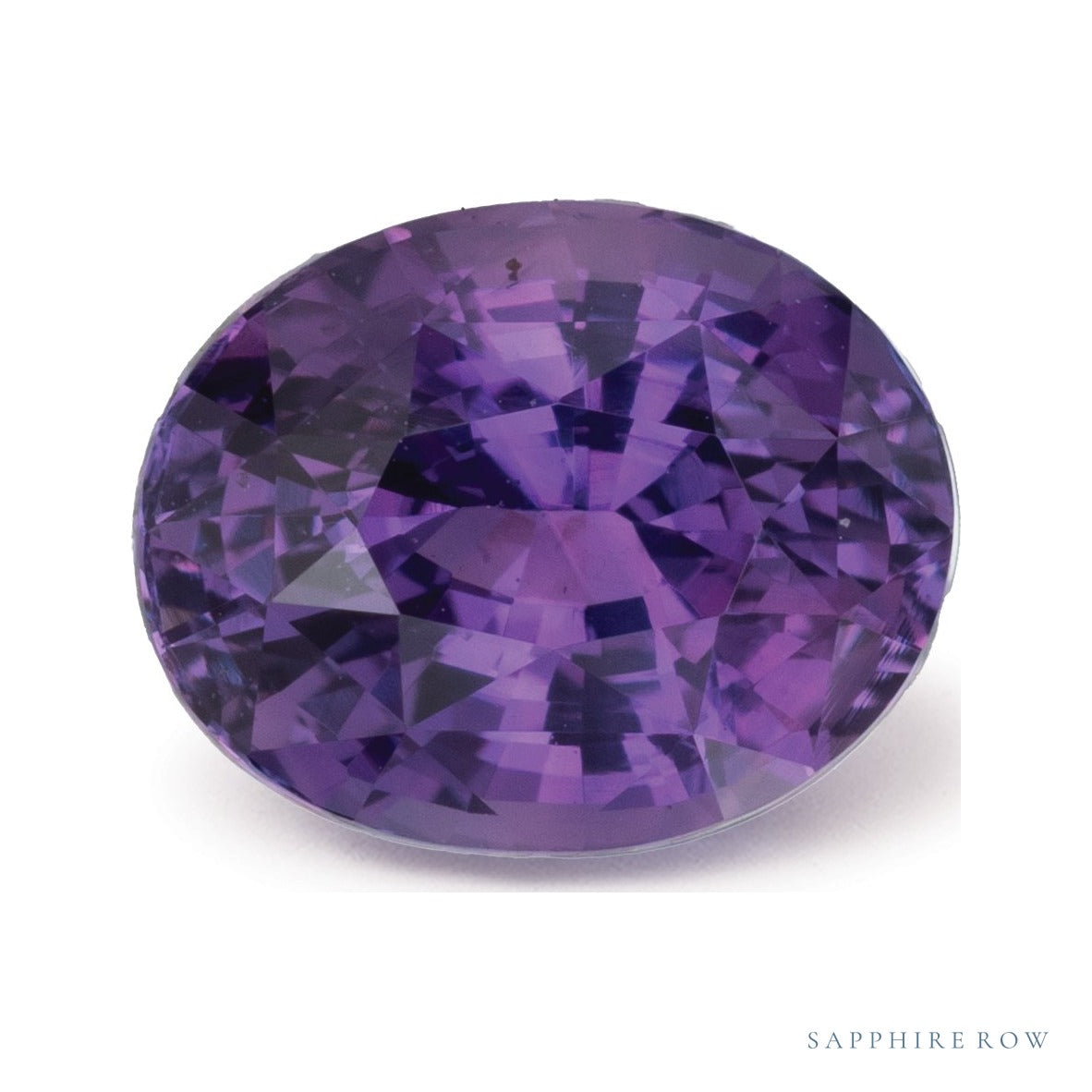 2.51 ct natural purple sapphire from Sri Lanka, oval cut | Sapphire Row · cut7