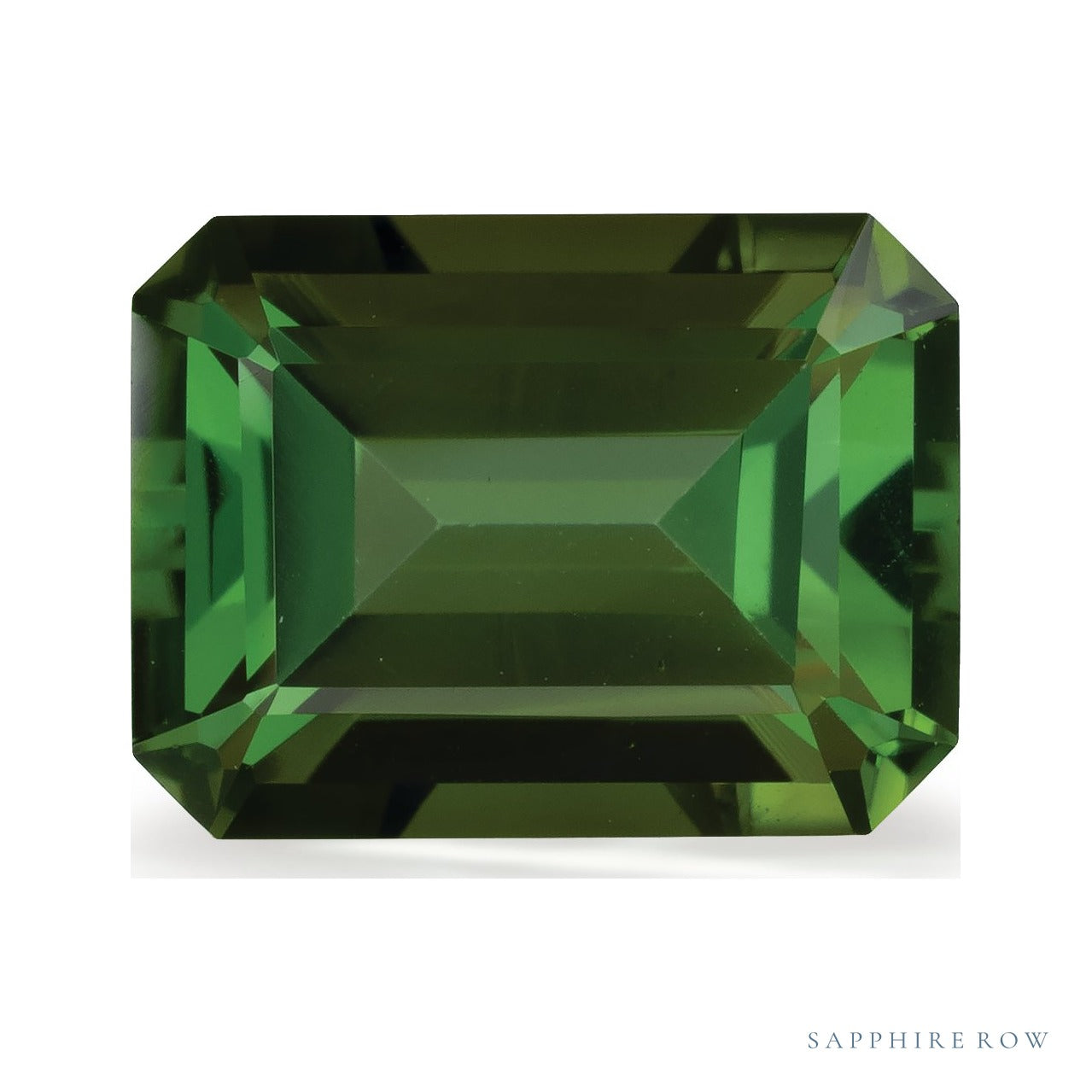 2.51 ct natural green tourmaline from Tanzania, emerald cut | Sapphire Row · cut4 · cut5