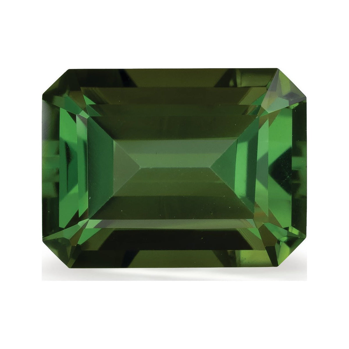 2.51 ct natural green tourmaline from Tanzania, emerald cut | Sapphire Row · cut7