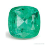 2.51 ct natural green emerald from Zambia, cushion cut | Sapphire Row · cut7