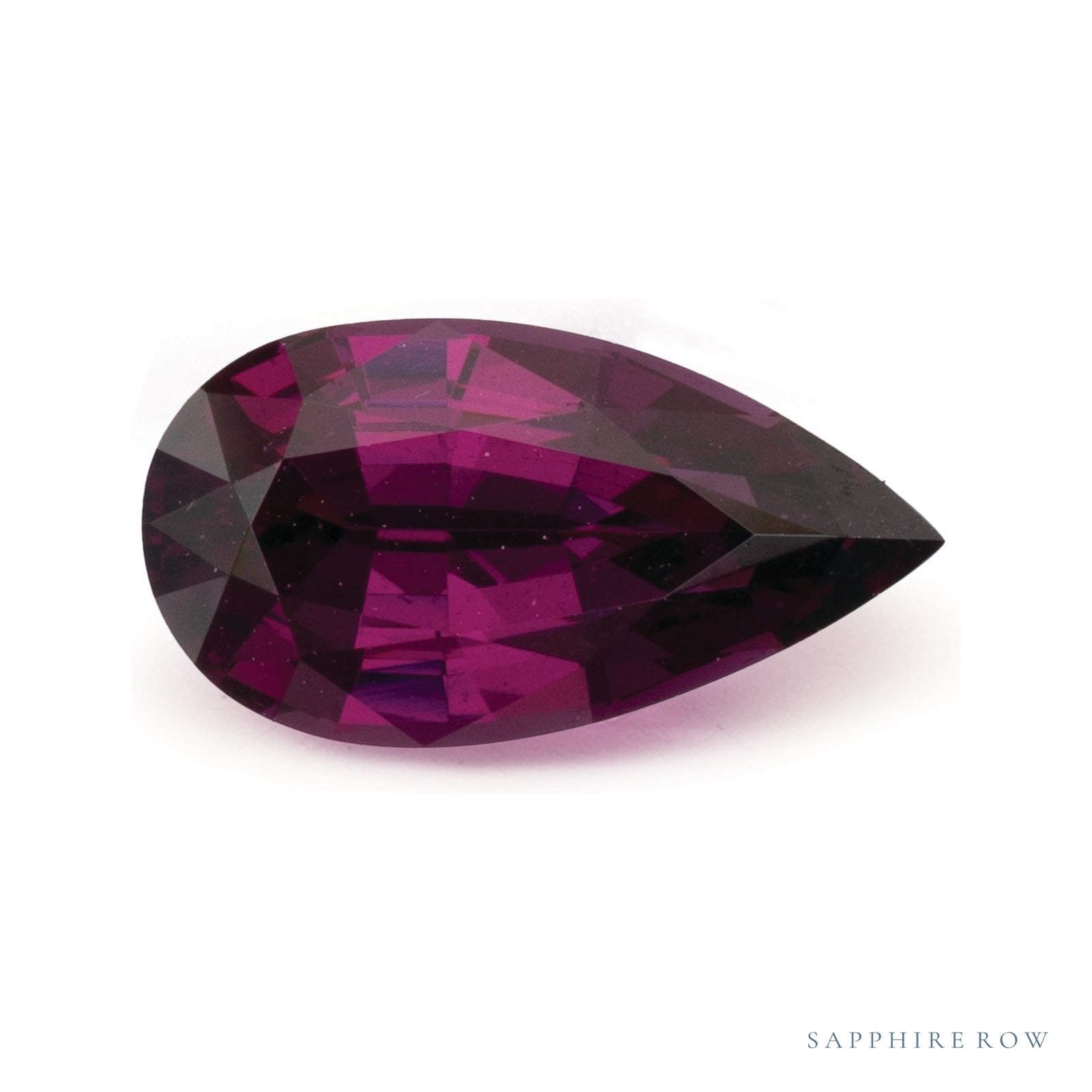 2.48 ct natural purple garnet from Mozambique, pear cut | Sapphire Row · cut4
