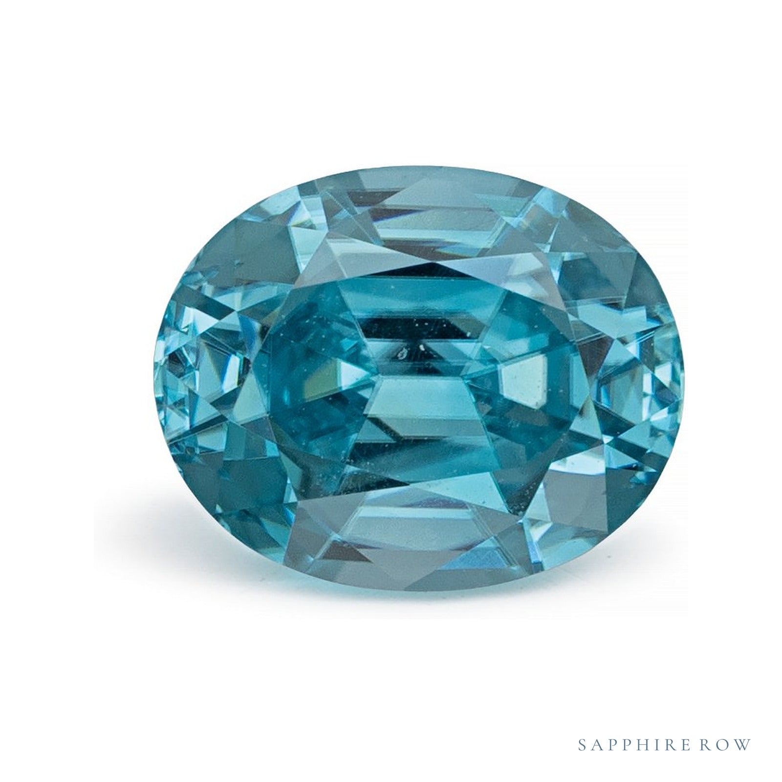 2.48 ct natural blue zircon from Cambodia, oval cut | Sapphire Row · cut4