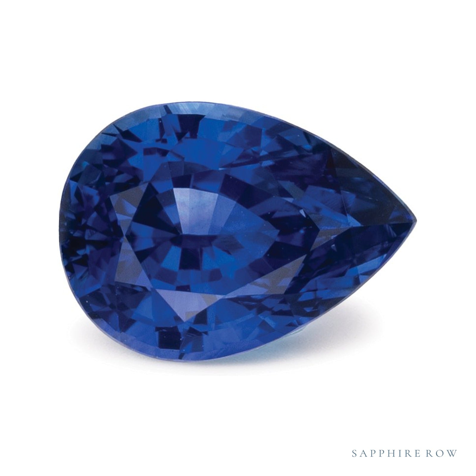 2.47 ct natural blue sapphire from Sri Lanka, pear cut | Sapphire Row · cut4