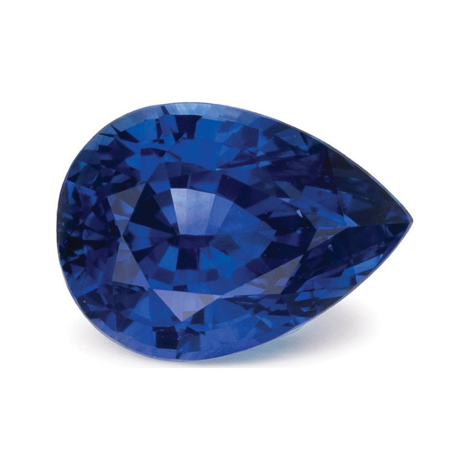 2.47 ct natural blue sapphire from Sri Lanka, pear cut | Sapphire Row · cut7