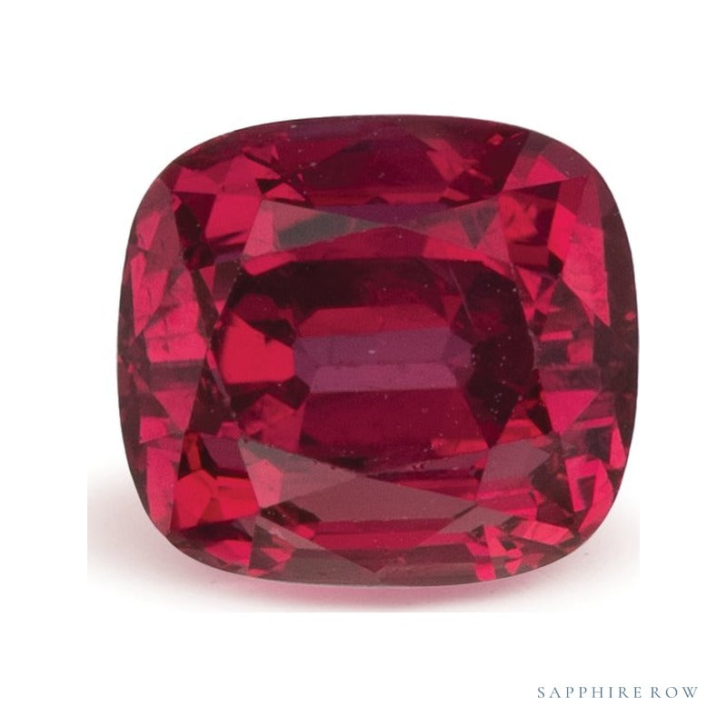 2.47 ct natural red ruby from Mozambique, cushion cut | Sapphire Row · cut6