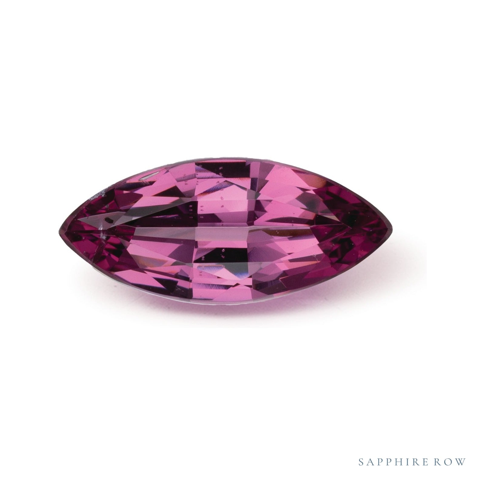 2.44 ct natural purple rhodolite garnet from Tanzania, marquise cut | Sapphire Row · cut4