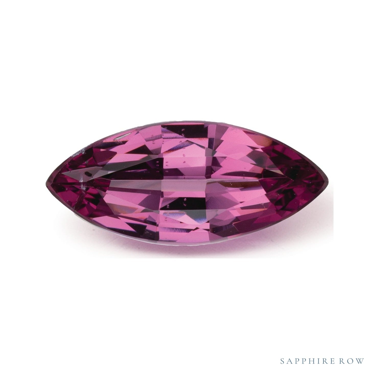 2.44 ct natural purple rhodolite garnet from Tanzania, marquise cut | Sapphire Row · cut7