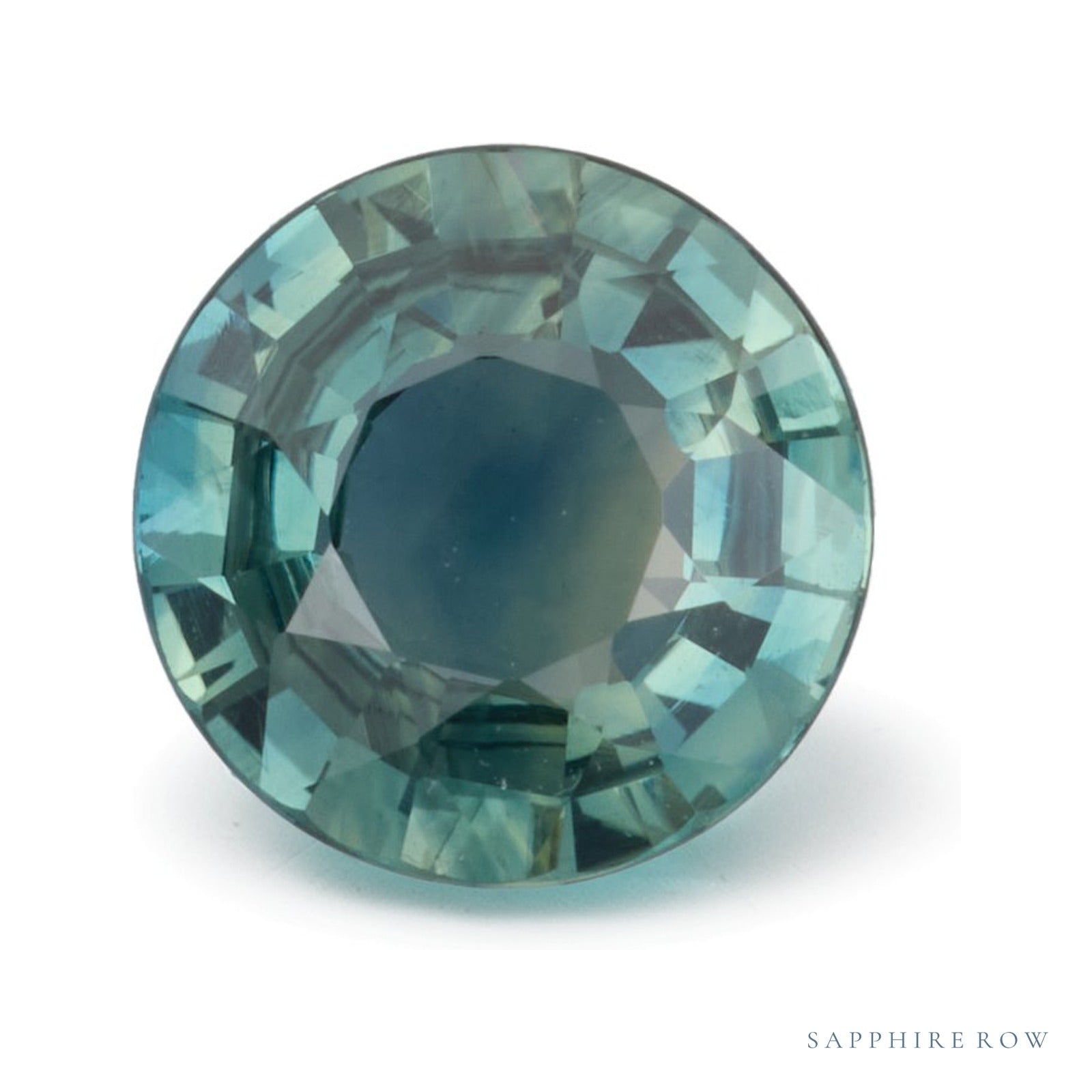 2.42 ct natural green sapphire from Tanzania, round cut | Sapphire Row · cut4