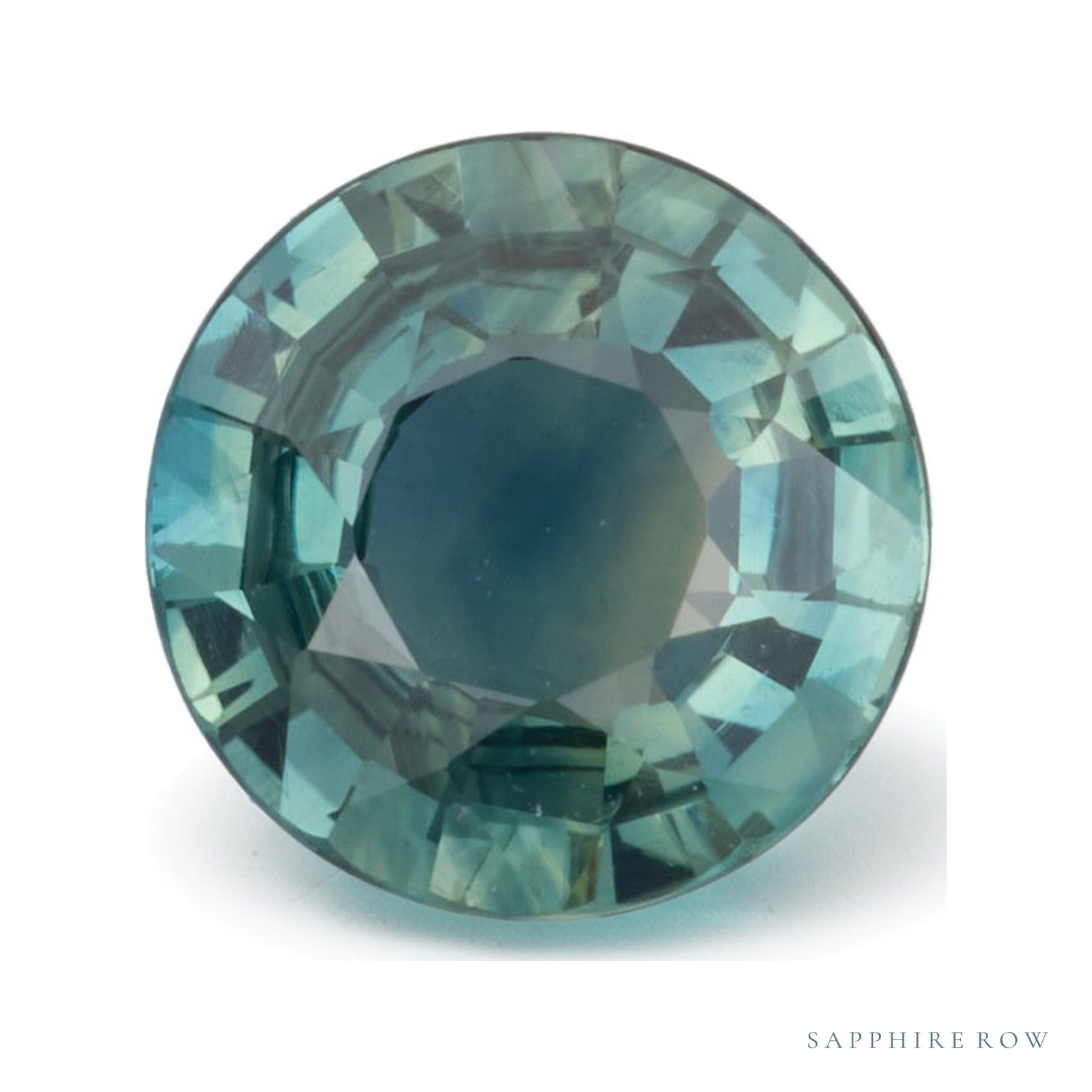 2.42 ct natural green sapphire from Tanzania, round cut | Sapphire Row · cut4