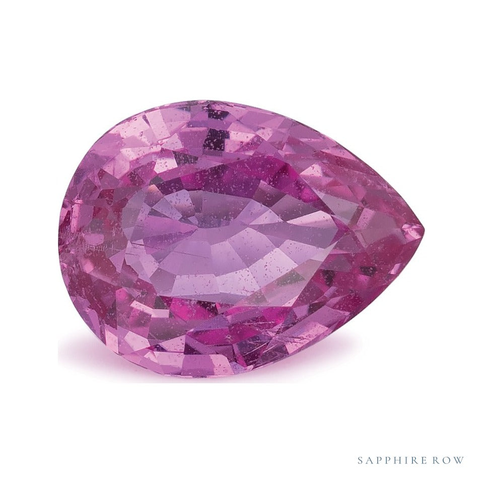 2.41 ct natural pink sapphire from Madagascar, pear cut | Sapphire Row · cut7