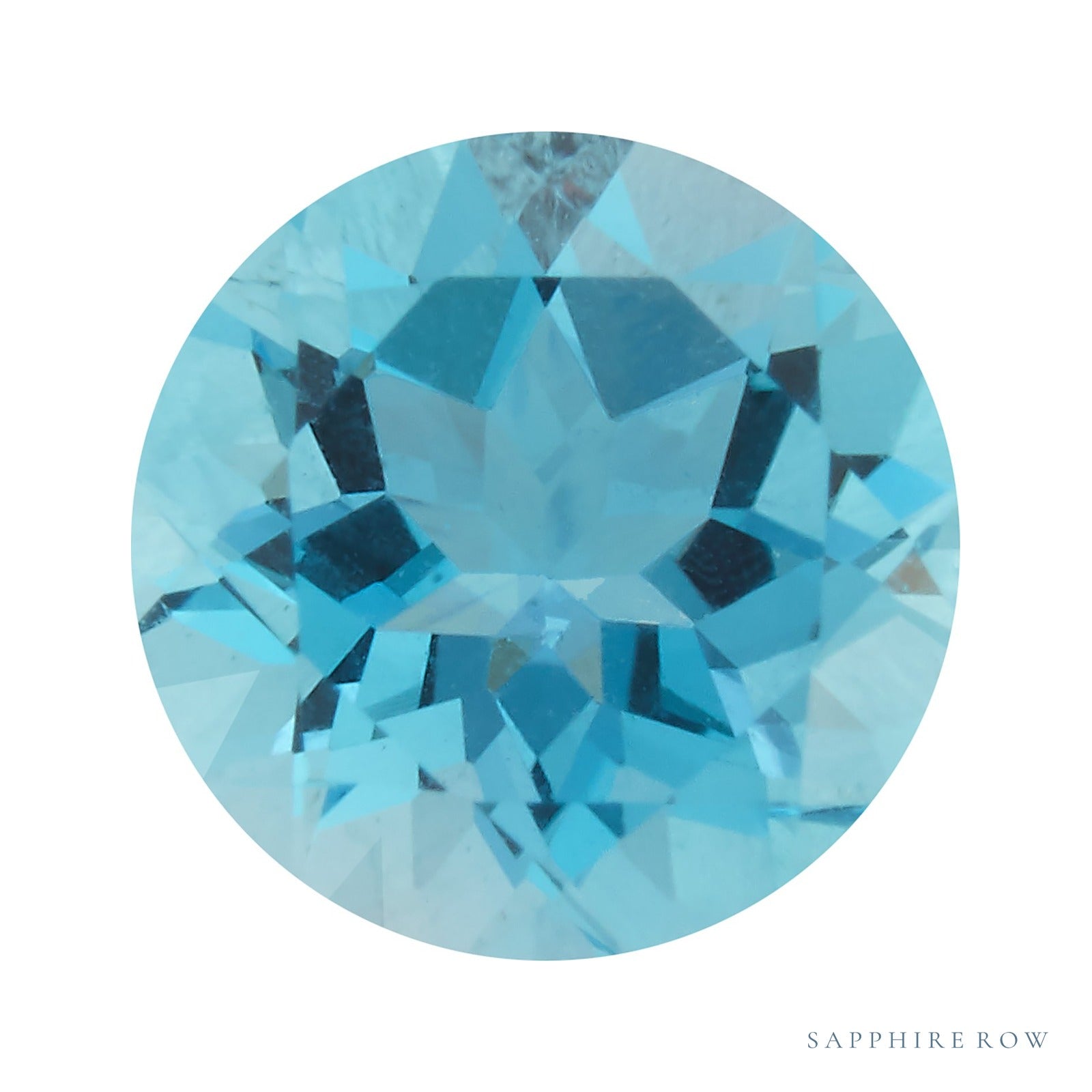 4 mm natural swiss blue topaz, round cut | Sapphire Row · cut4