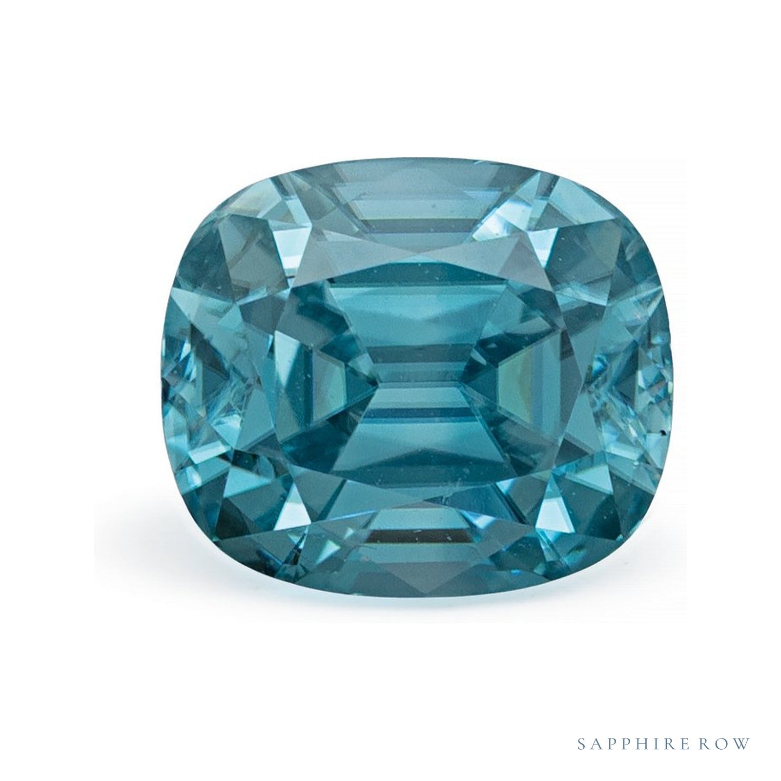 2.41 ct natural blue zircon from Cambodia, antique cushion cut | Sapphire Row · cut4