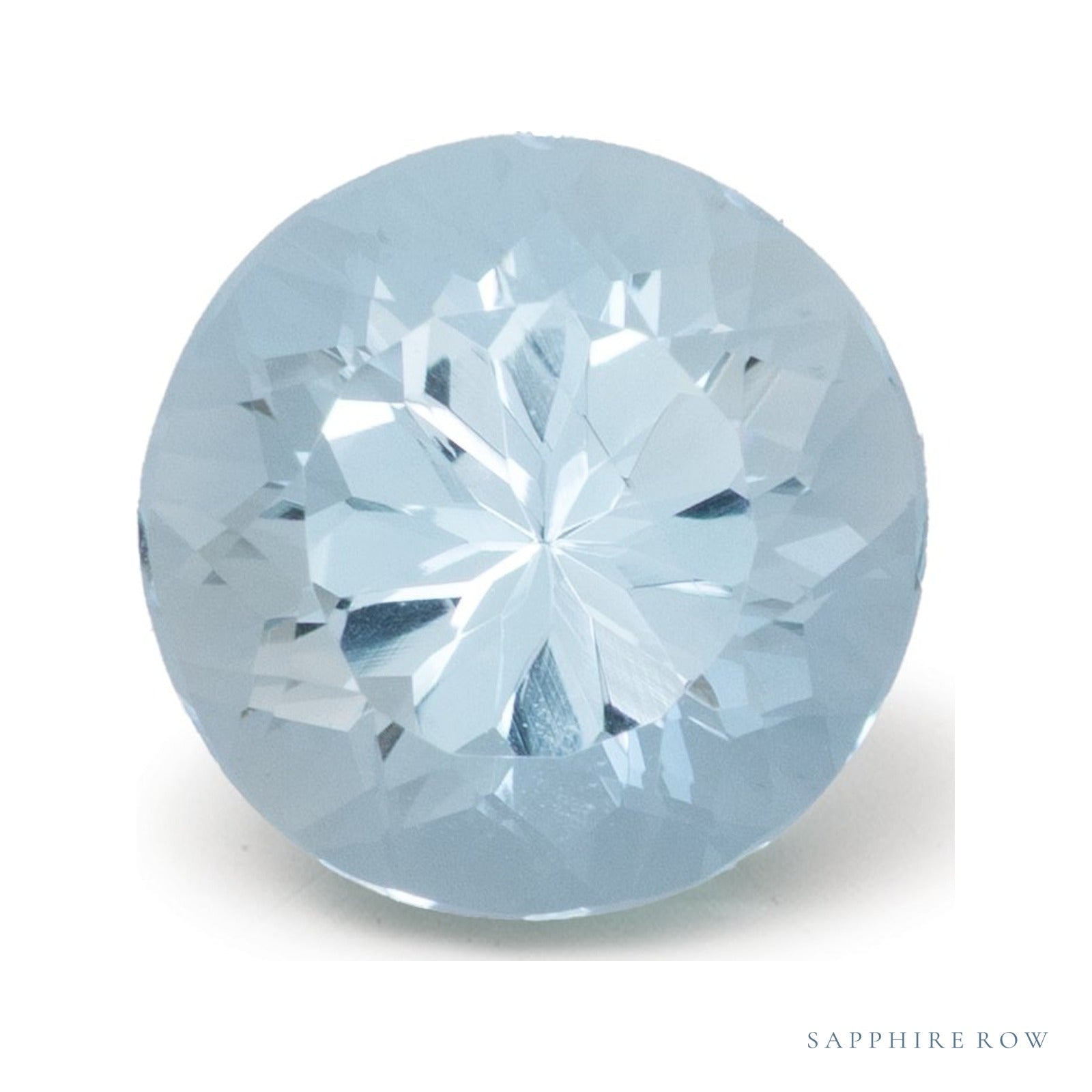 2.39 ct natural blue aquamarine from Brazil, round cut | Sapphire Row · cut4
