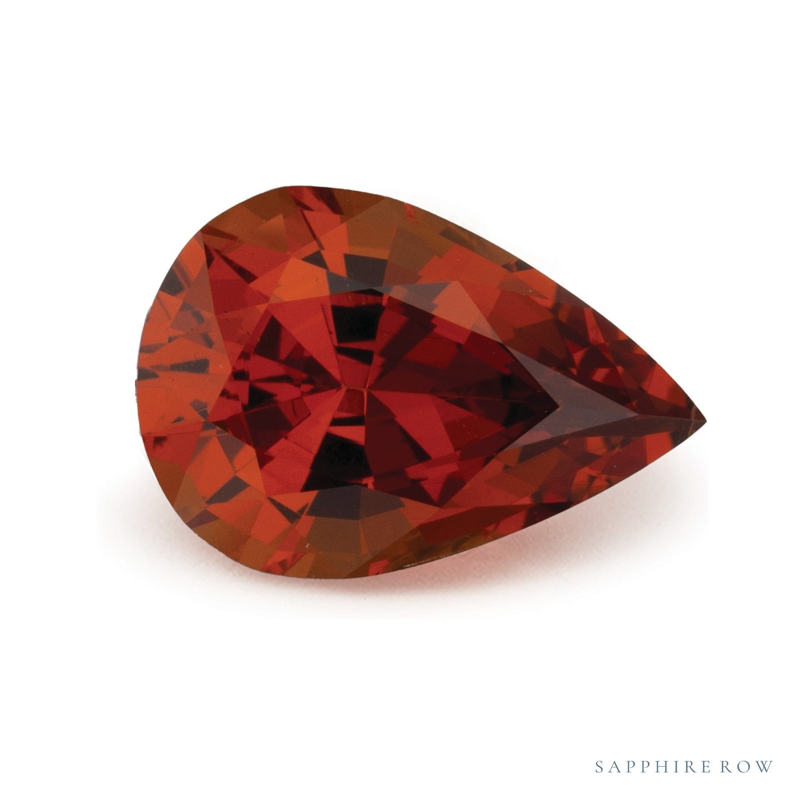 2.39 ct natural orange spessartite garnet from Nigeria, pear cut | Sapphire Row · cut4