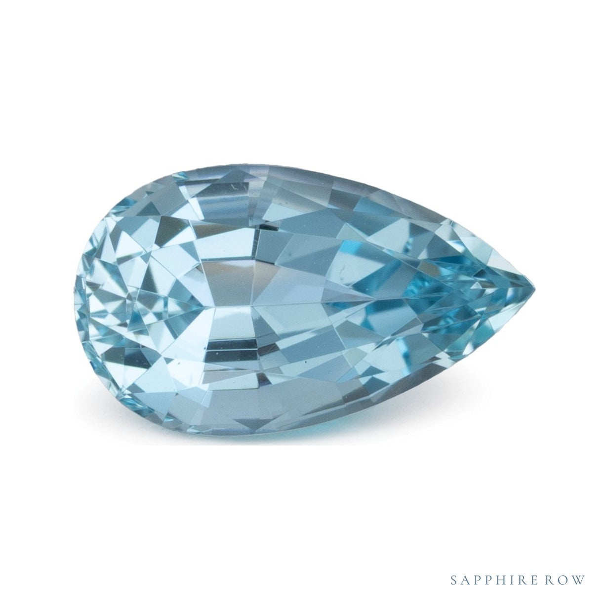 2.37 ct natural blue aquamarine from Madagascar, pear cut | Sapphire Row · cut4 · cut5