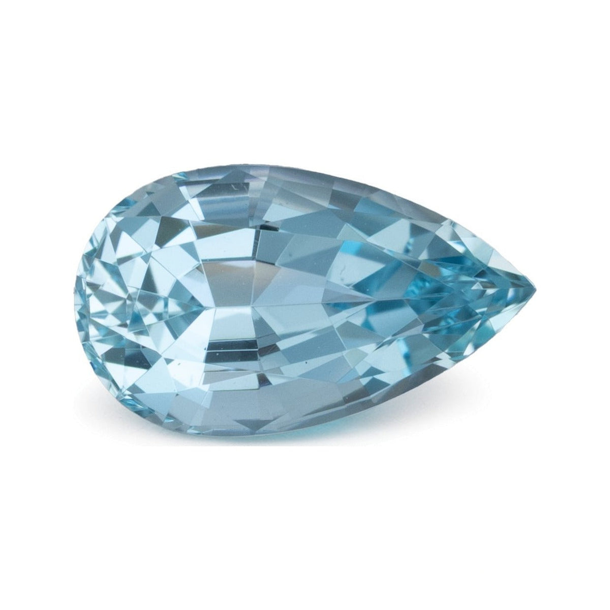 2.37 ct natural blue aquamarine from Madagascar, pear cut | Sapphire Row · cut7