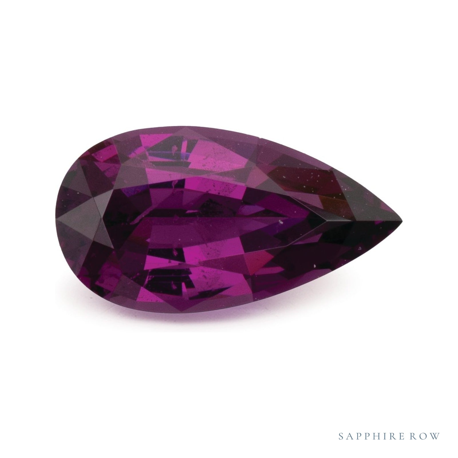 2.37 ct natural purple garnet from Mozambique, pear cut | Sapphire Row · cut4