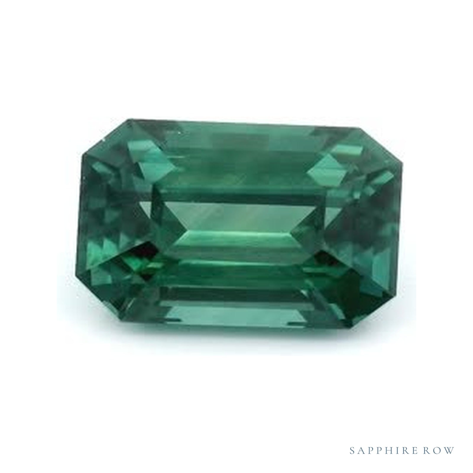 2.36 ct natural teal sapphire from Sri Lanka, emerald cut | Sapphire Row · cut4