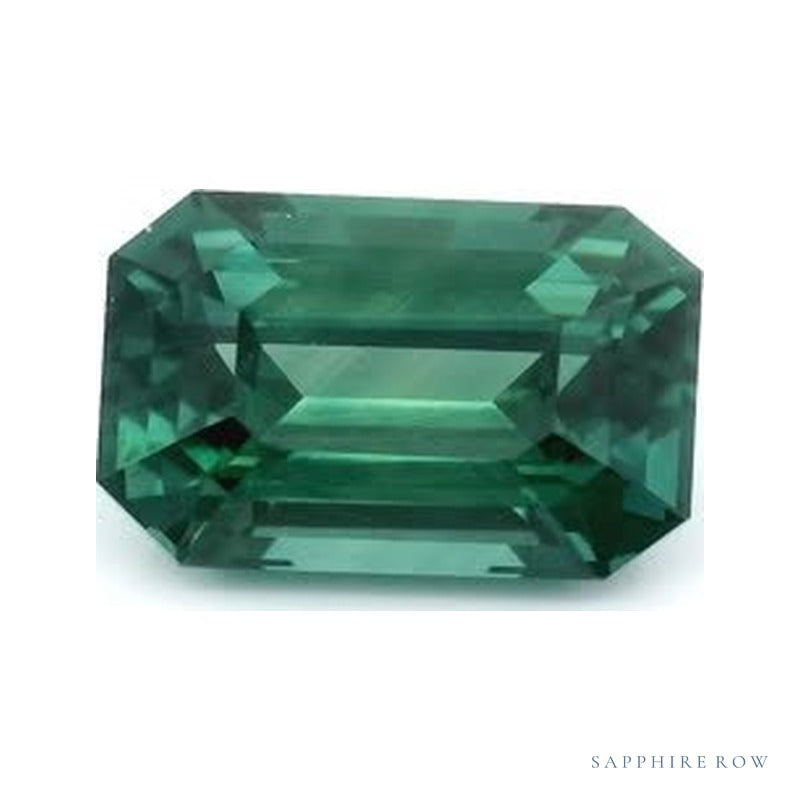 2.36 ct natural teal sapphire from Sri Lanka, emerald cut | Sapphire Row · cut6