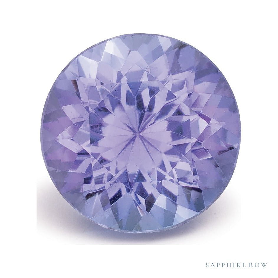 2.35 ct natural blue tanzanite from Tanzania, round cut | Sapphire Row · cut7