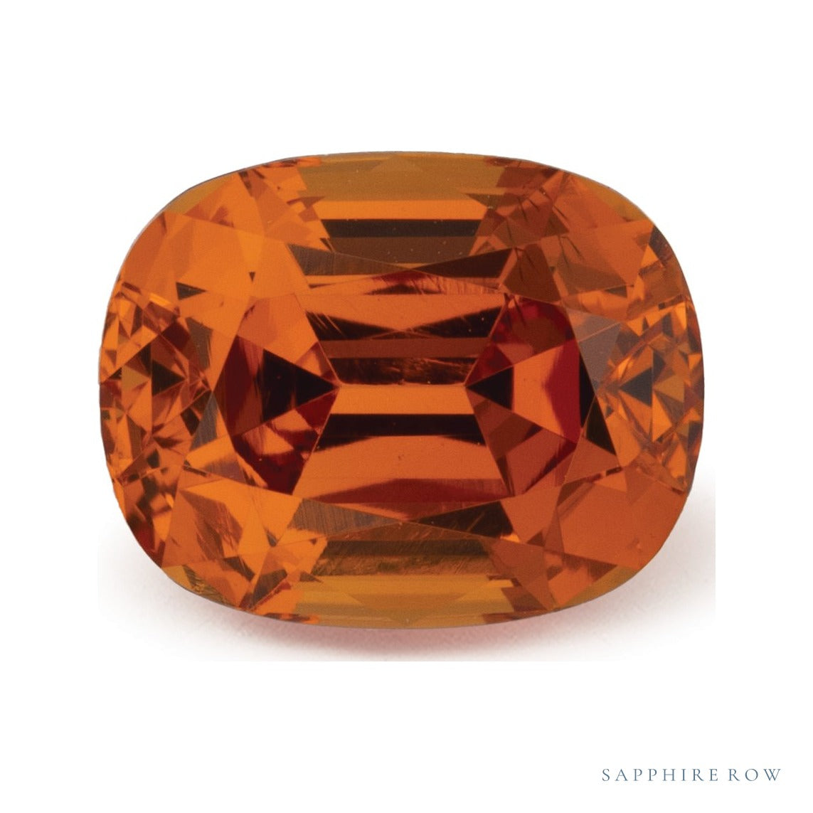 2.35 ct natural orange spessartite garnet from Nigeria, antique cushion cut | Sapphire Row · cut6