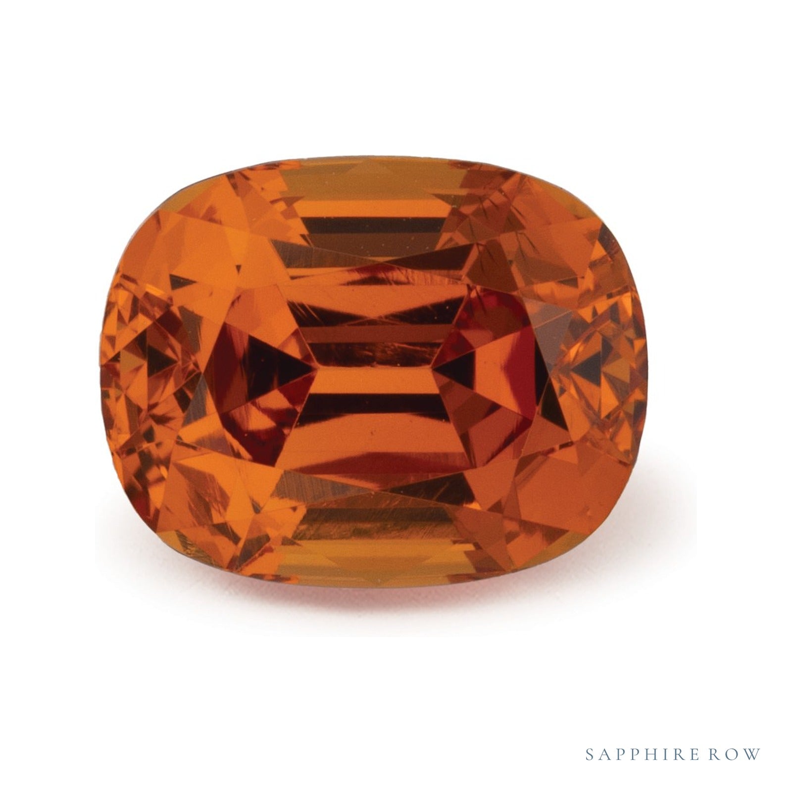 2.35 ct natural orange spessartite garnet from Nigeria, antique cushion cut | Sapphire Row · cut4