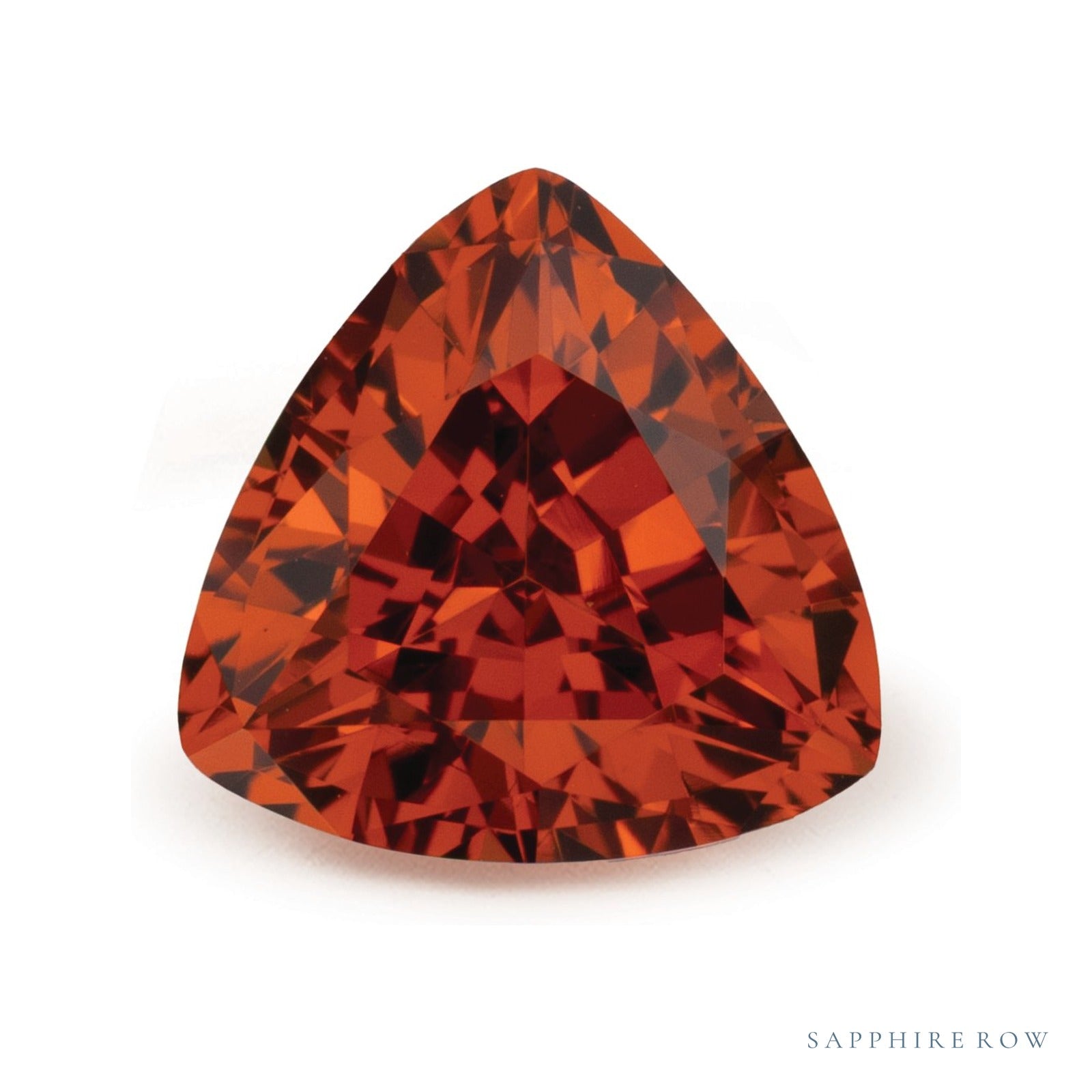 2.33 ct natural orange spessartite garnet from Pakistan, trillion cut | Sapphire Row · cut4