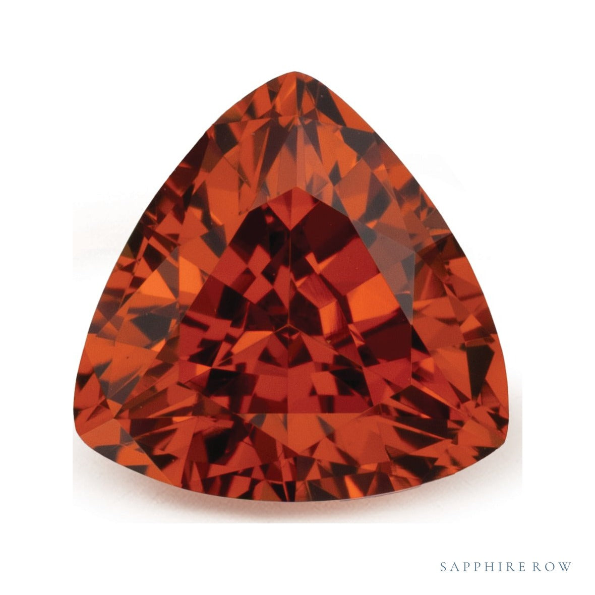 2.33 ct natural orange spessartite garnet from Pakistan, trillion cut | Sapphire Row · cut7