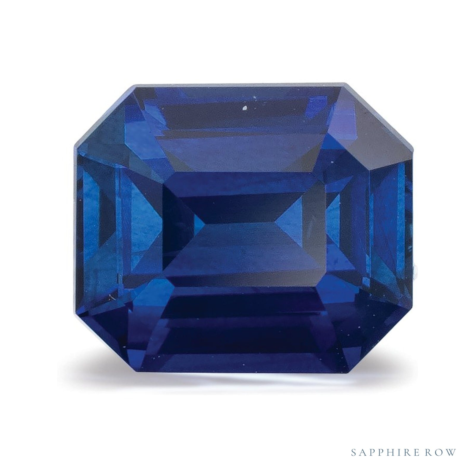 2.31 ct natural blue sapphire from Sri Lanka, emerald cut | Sapphire Row · cut4