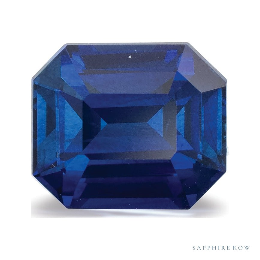 2.31 ct natural blue sapphire from Sri Lanka, emerald cut | Sapphire Row · cut6