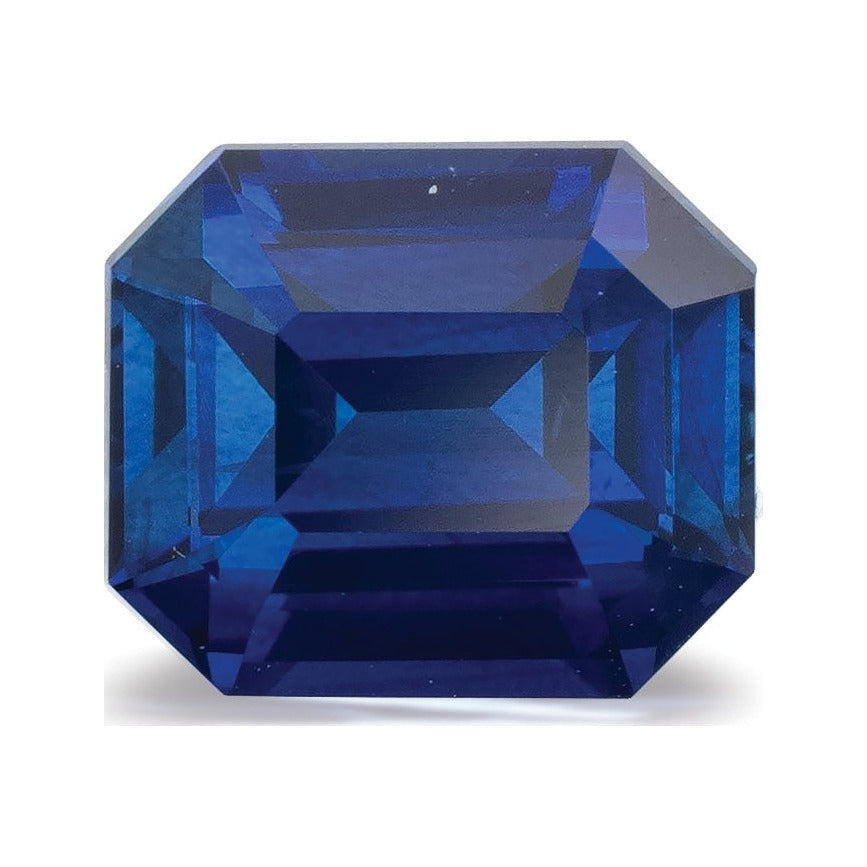 2.31 ct natural blue sapphire from Sri Lanka, emerald cut | Sapphire Row · cut7