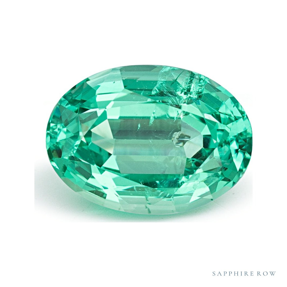 2.30 ct natural green emerald from Zambia, oval cut | Sapphire Row · cut7