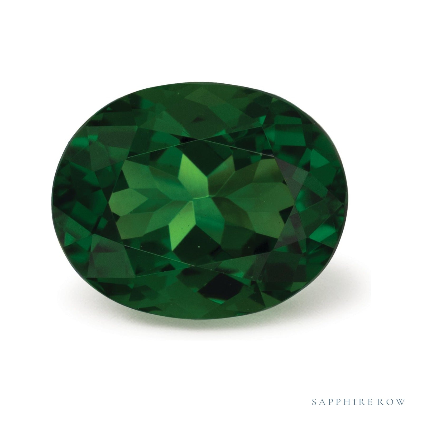 2.30 ct natural green tsavorite garnet from Kenya, oval cut | Sapphire Row · cut4