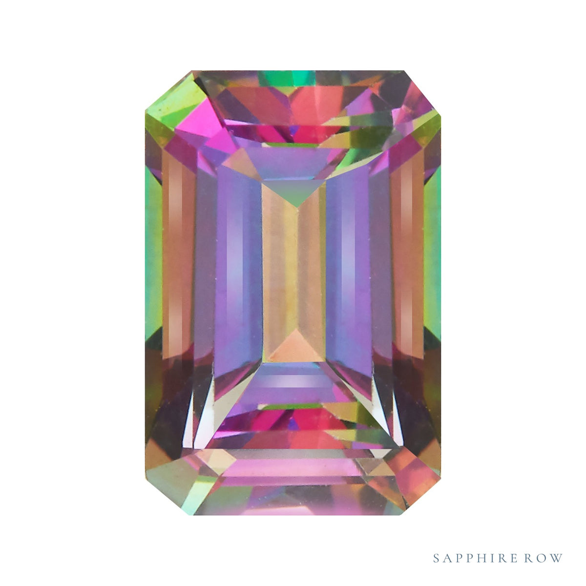 6x4 mm natural green mystic topaz, emerald cut | Sapphire Row · cut7
