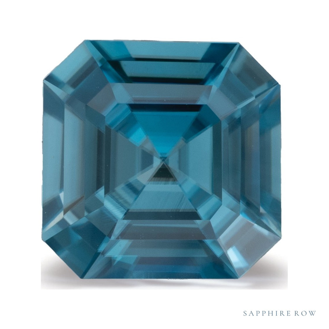 2.29 ct natural blue zircon from Cambodia, asscher cut | Sapphire Row · cut7