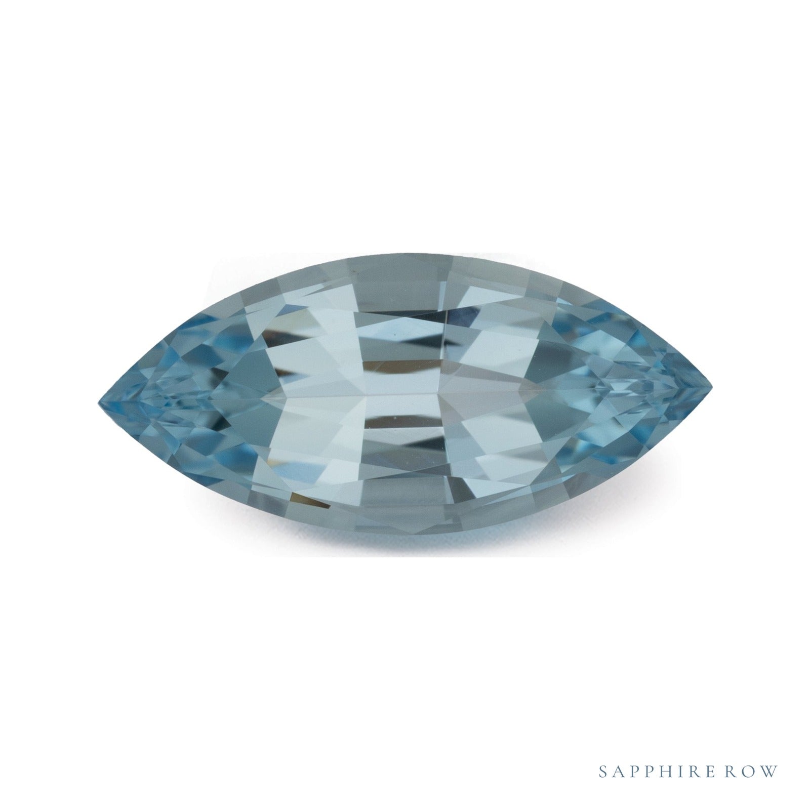 2.28 ct natural blue aquamarine from Madagascar, marquise cut | Sapphire Row · cut7