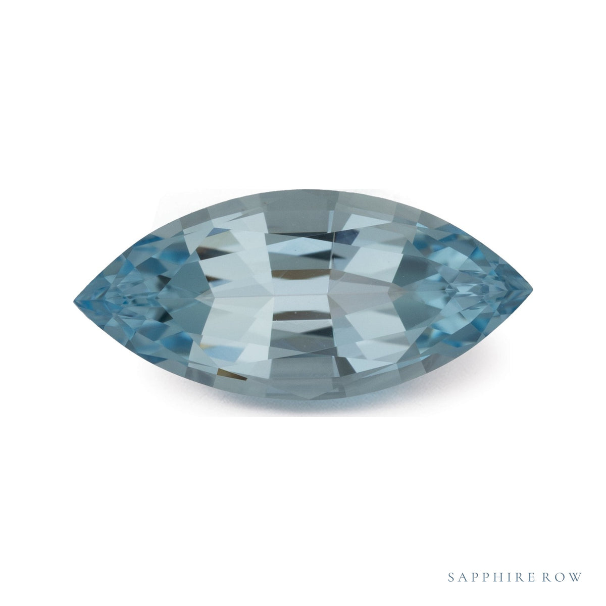 2.28 ct natural blue aquamarine from Madagascar, marquise cut | Sapphire Row · cut7