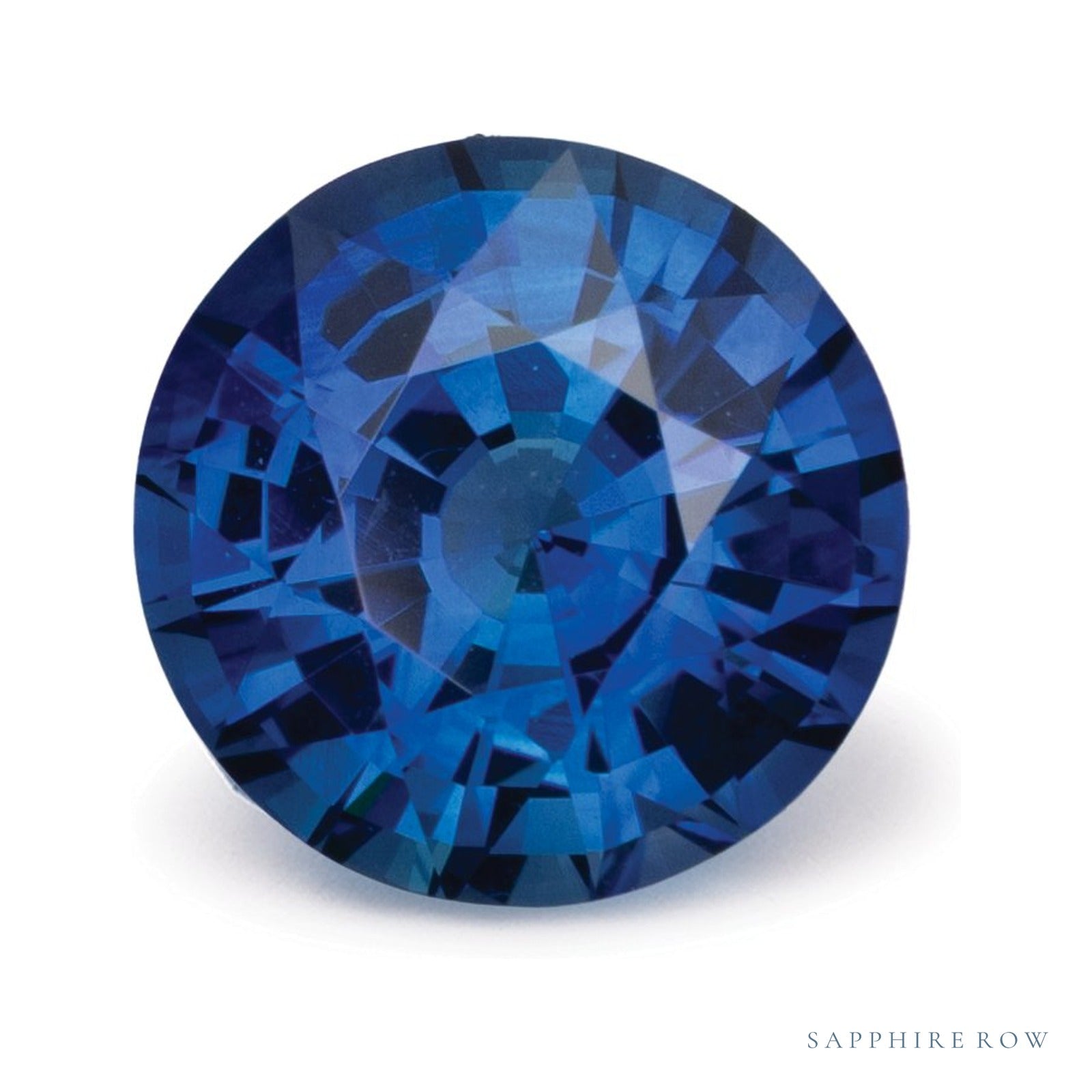 2.27 ct natural blue sapphire from Sri Lanka, round cut | Sapphire Row · cut4