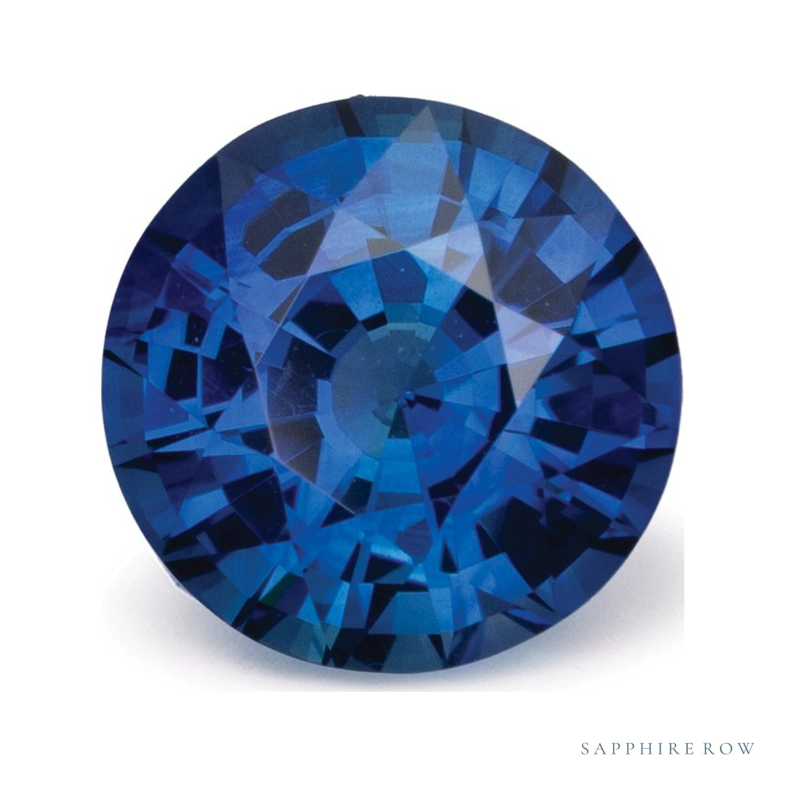 2.27 ct natural blue sapphire from Sri Lanka, round cut | Sapphire Row · cut4