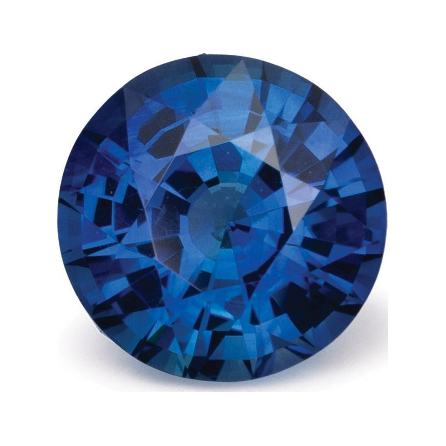 2.27 ct natural blue sapphire from Sri Lanka, round cut | Sapphire Row · cut7