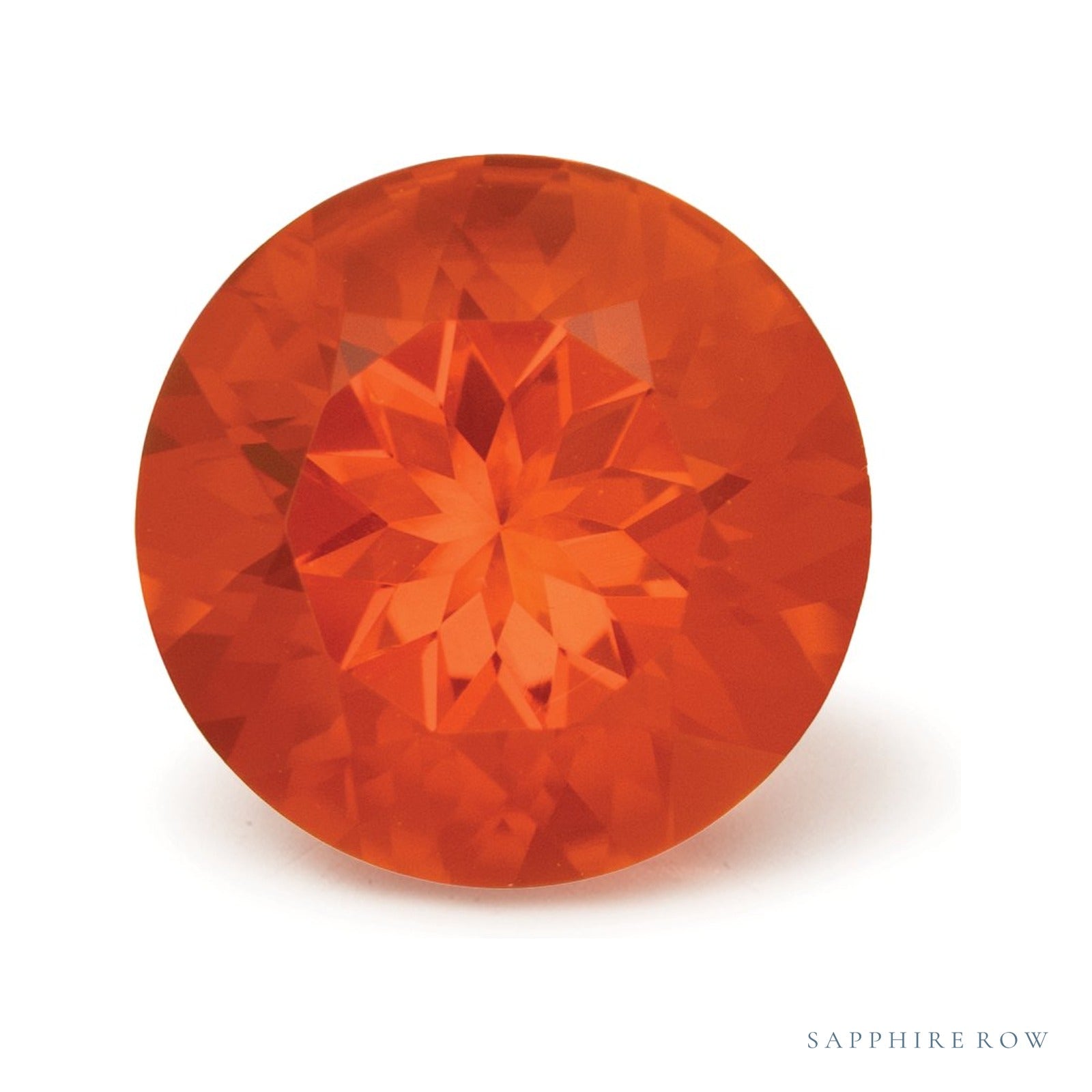 2.27 ct natural red opal from Mexico, round cut | Sapphire Row · cut4