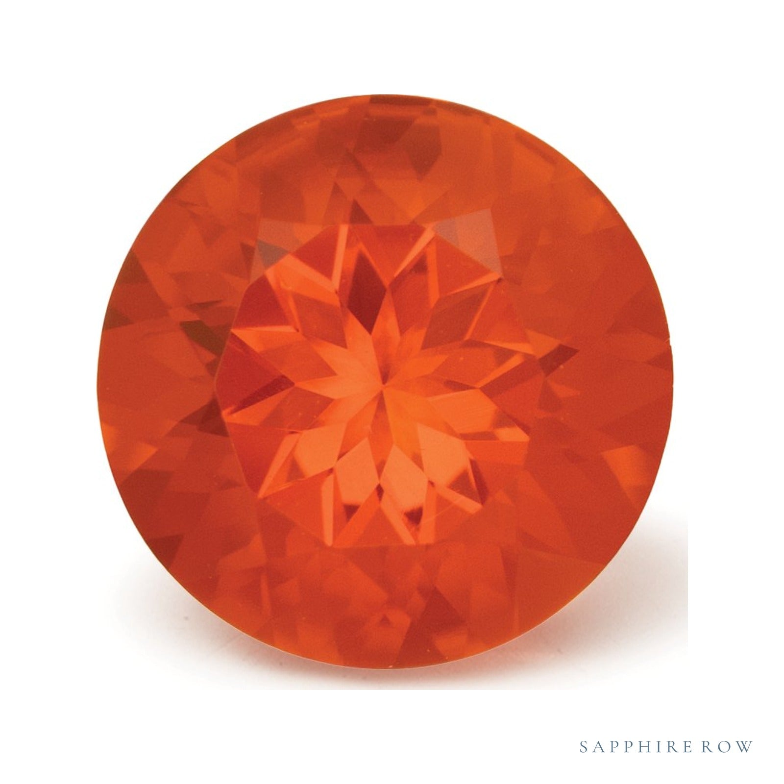 2.27 ct natural red opal from Mexico, round cut | Sapphire Row · cut4