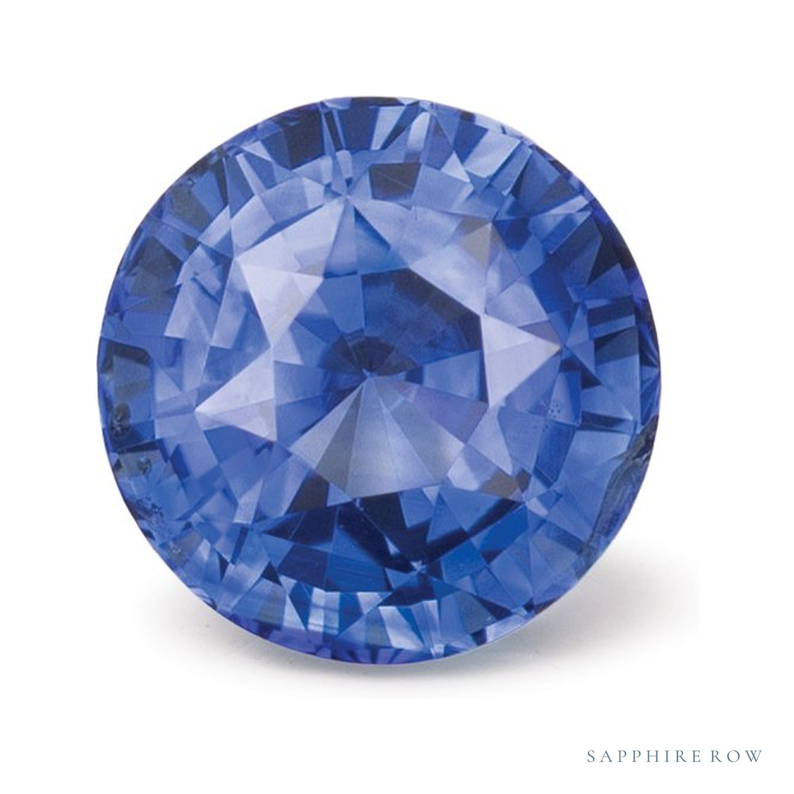 2.25 ct natural blue sapphire from Sri Lanka, round cut | Sapphire Row · cut4