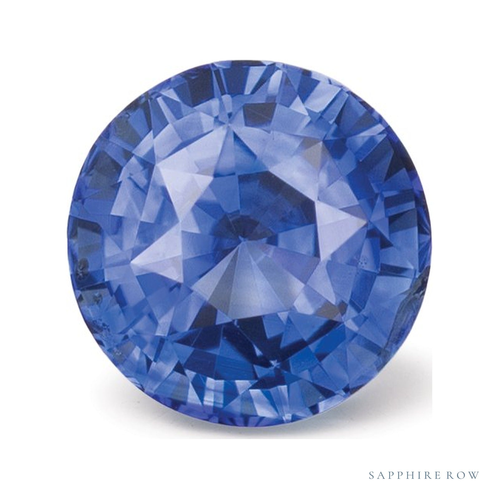 2.25 ct natural blue sapphire from Sri Lanka, round cut | Sapphire Row · cut4