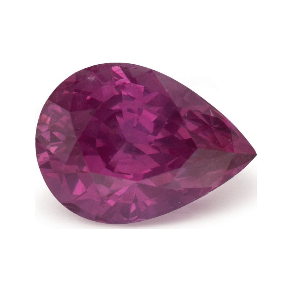 2.25 ct natural pink sapphire from Mozambique, pear cut | Sapphire Row · cut7