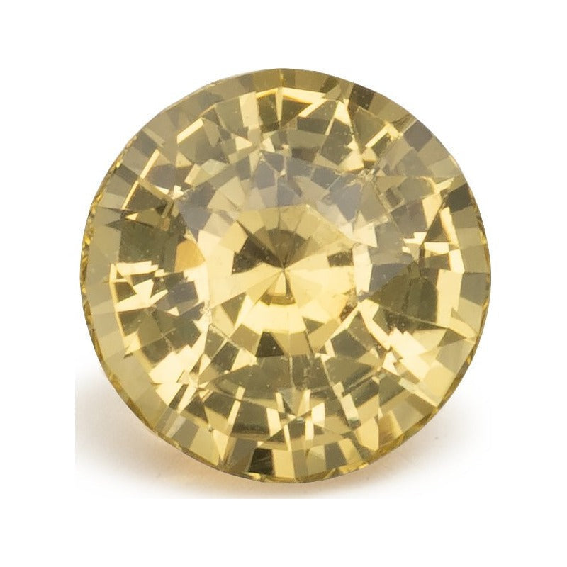2.25 ct natural yellow sapphire from Sri Lanka, round cut | Sapphire Row · cut7
