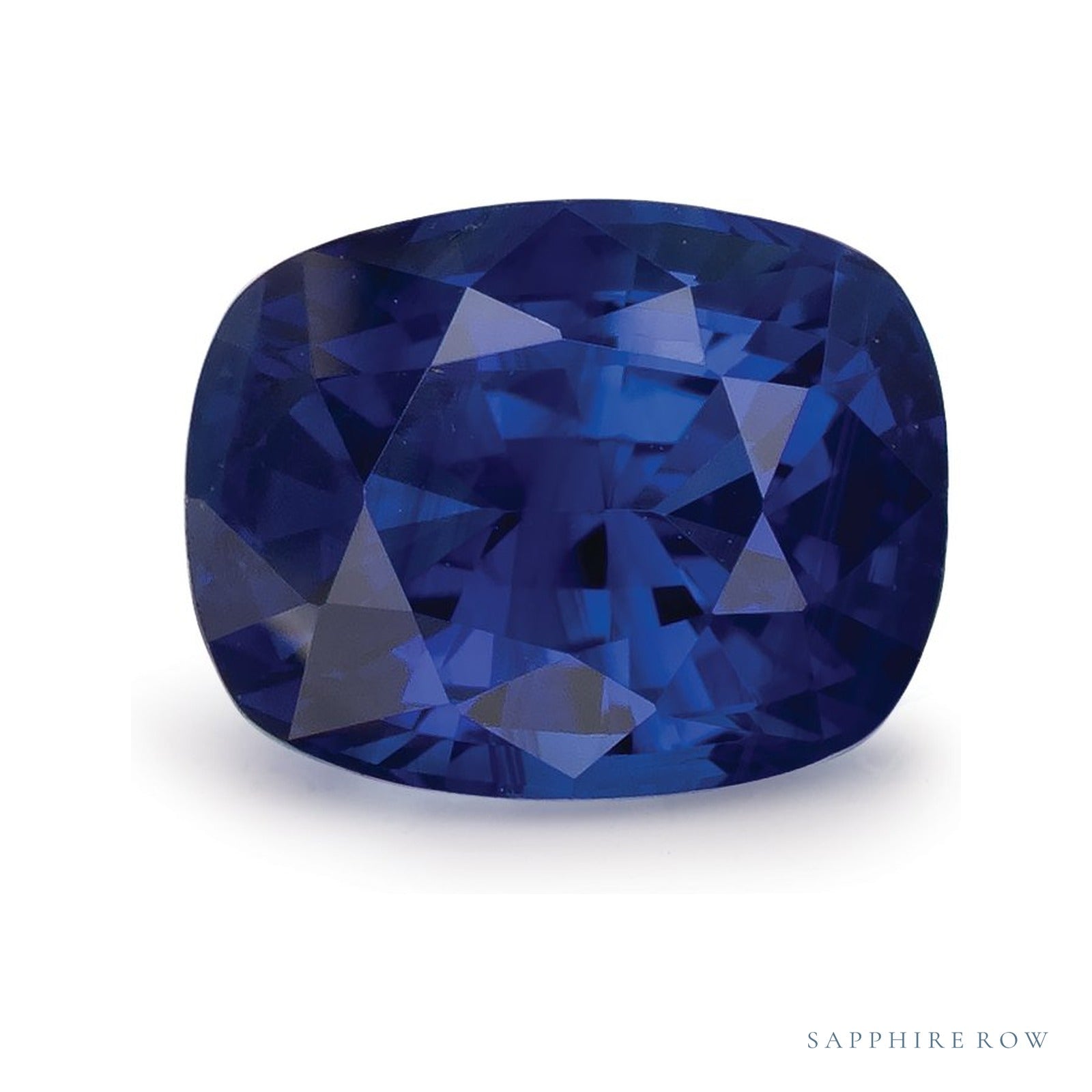 2.22 ct natural blue sapphire from Sri Lanka, antique cushion cut | Sapphire Row · cut4
