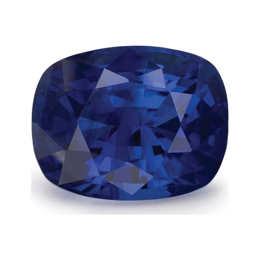 2.22 ct natural blue sapphire from Sri Lanka, antique cushion cut | Sapphire Row · cut7