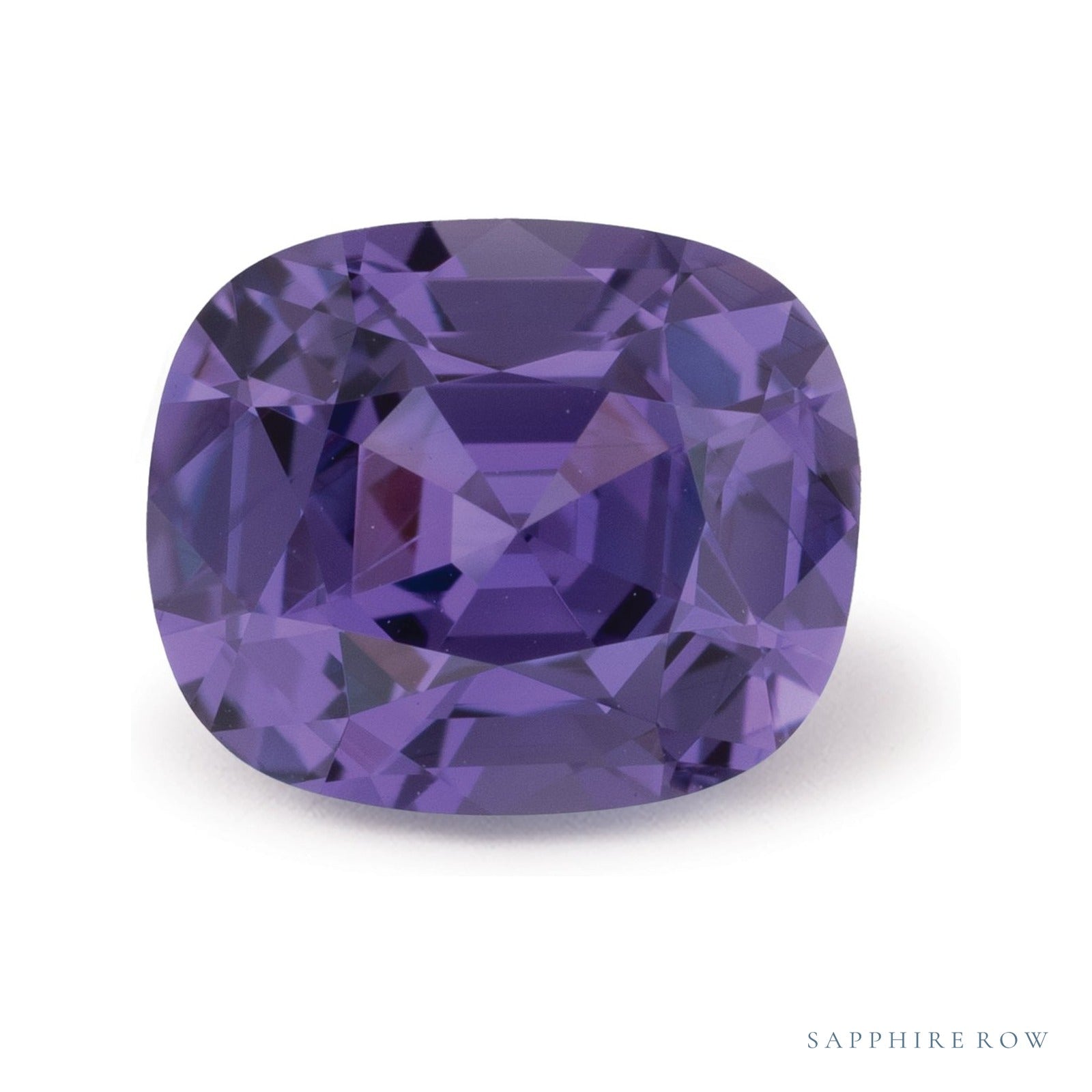 2.22 ct natural purple sapphire from Madagascar, antique cushion cut | Sapphire Row · cut4